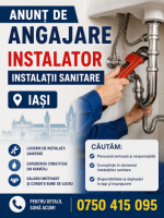 Angajez instalator - Iași