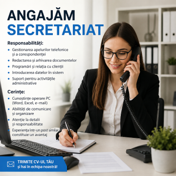 Angajăm - Secretariat