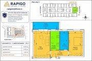 Apartamentul nr. 28 | 2 camere decomandat | Etaj 3 | Terasă 8,56 mp |