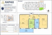 Apartamentul nr. 26 | 2 camere decomandat | Etaj 3 | Terasă 8,87 mp |