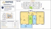 Apartamentul nr. 25 | 2 camere decomandat | Etaj 3 | Terasă 8,61 mp |
