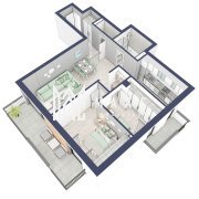 Apartament 3 camere | Balcoane 15.1 mp | Etaj 1 | Turnisor - 2