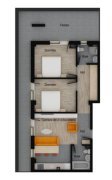 Apartament 3 camere, 2 bai, 62 mp utili, terasa 35 mp, garaj, boxa