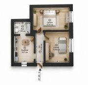 Apartament la cheie cu 2 camere la casa in Parneava Comision 0%