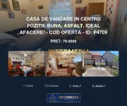 Casa de vanzare in Centru pozitie buna, asfalt, Ideal afacere!