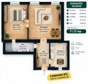 Apartament cu 2 camere la parter in Piata Catedralei Comision 0