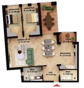 Apartament nou, 3 camere, 271 500 Euro. Comision 0.
