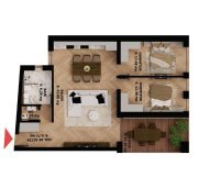 Apartament nou, 3 camere, 227 000 Euro. Comision 0.