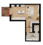 Apartament nou, 2 camere, 261 500 Euro. Comision 0.