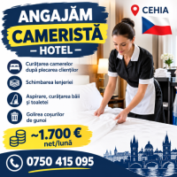 ANGAJĂM CAMERISTE – HOTELURI ÎN CEHIA